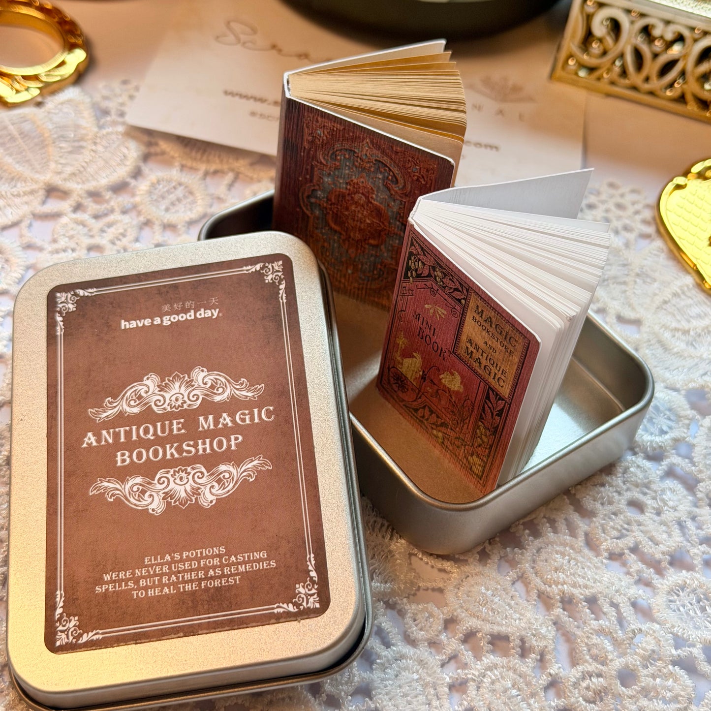 2 Pcs Antique Mini Journals