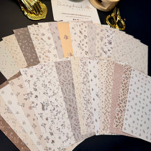 30 Pcs Vintage Wildflower A6 Paper Pack