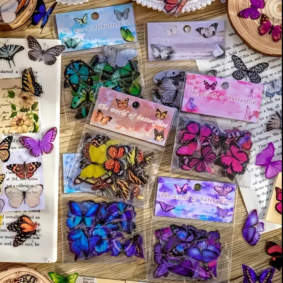 40 Pcs Small Butterfly Stickers