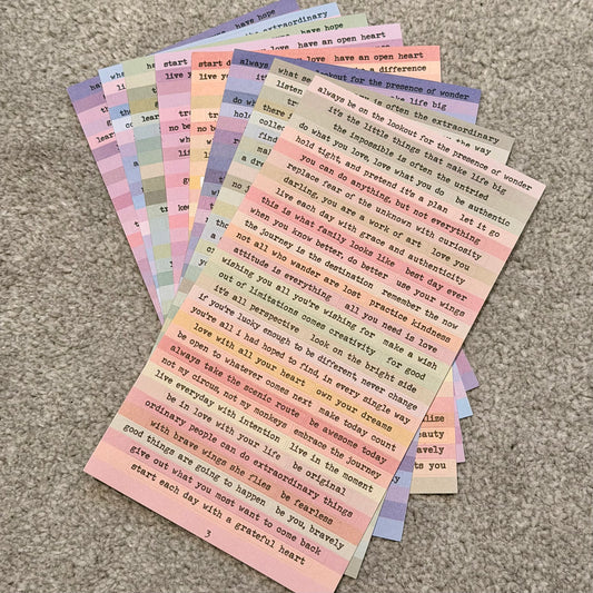 8 Pcs Varied Quote Sticker Sheets