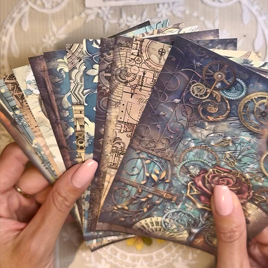 12 Page Vintage Punk Style A5 Paper Pack