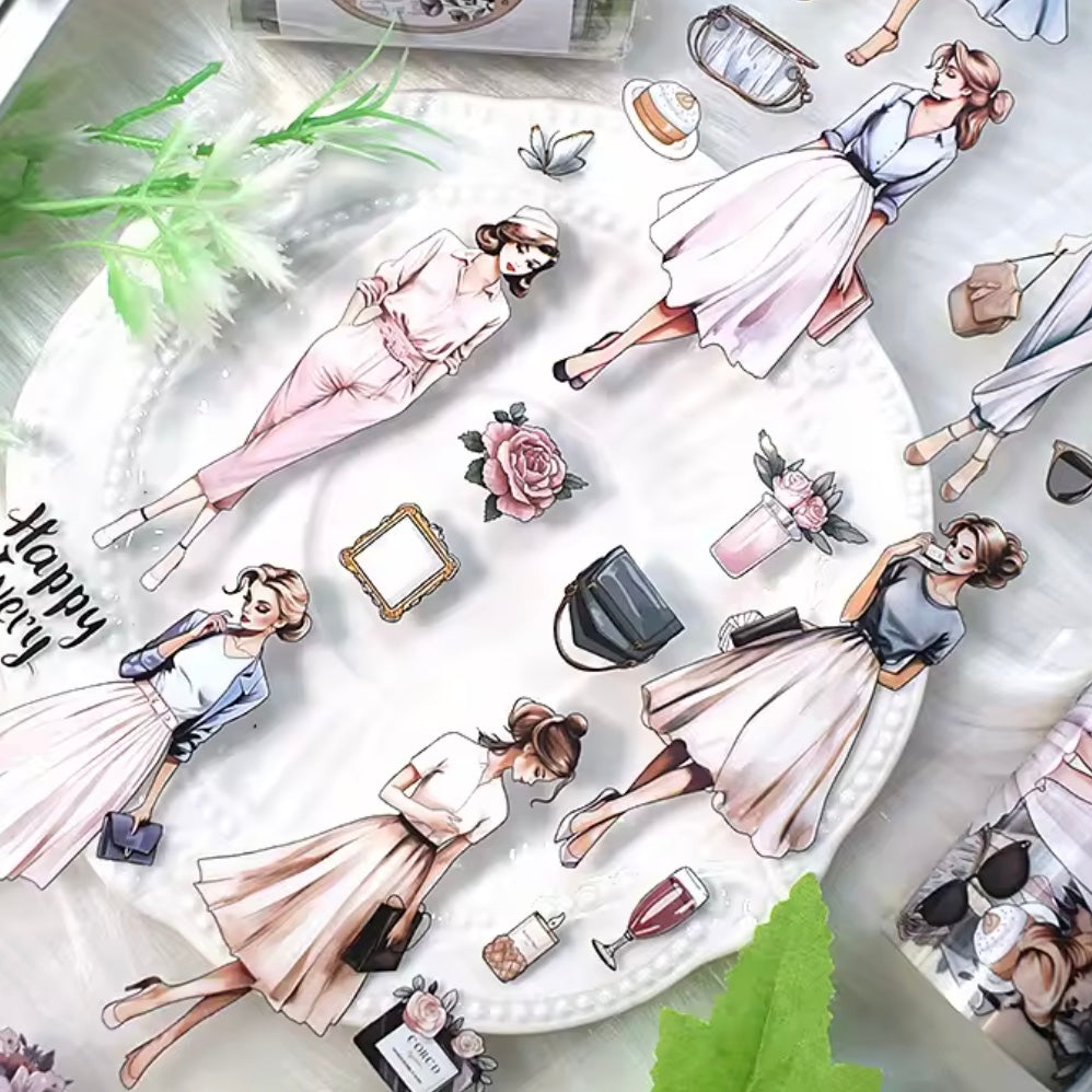 2m 40's Inspired Fashion Girl PET Tape