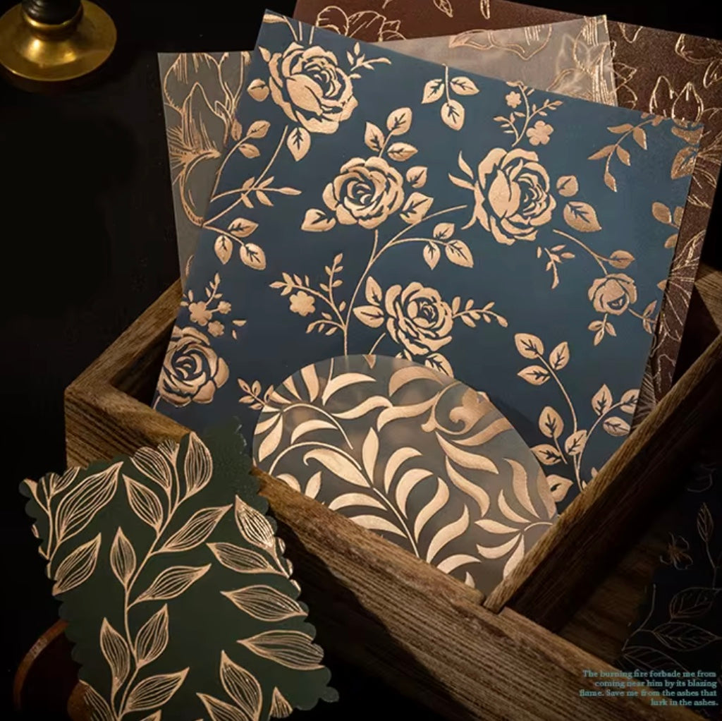 8 Page Golden Shadow Gilded Paper
