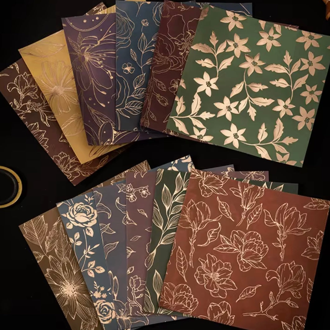 8 Page Golden Shadow Gilded Paper