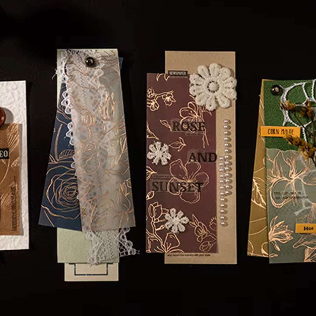 8 Page Golden Shadow Gilded Paper