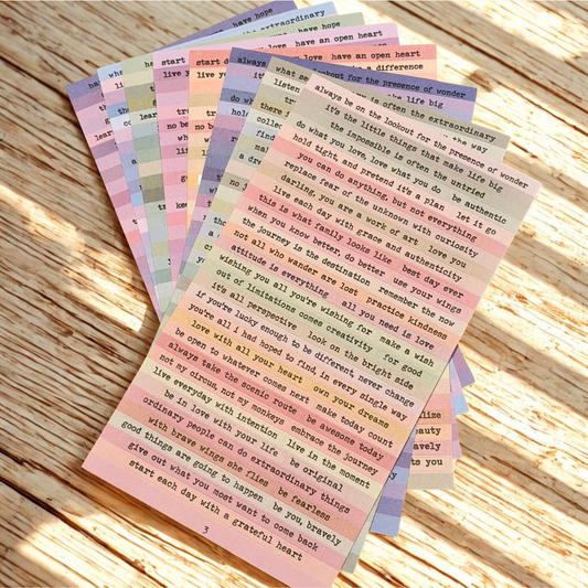 8 Pcs Varied Quote Sticker Sheets