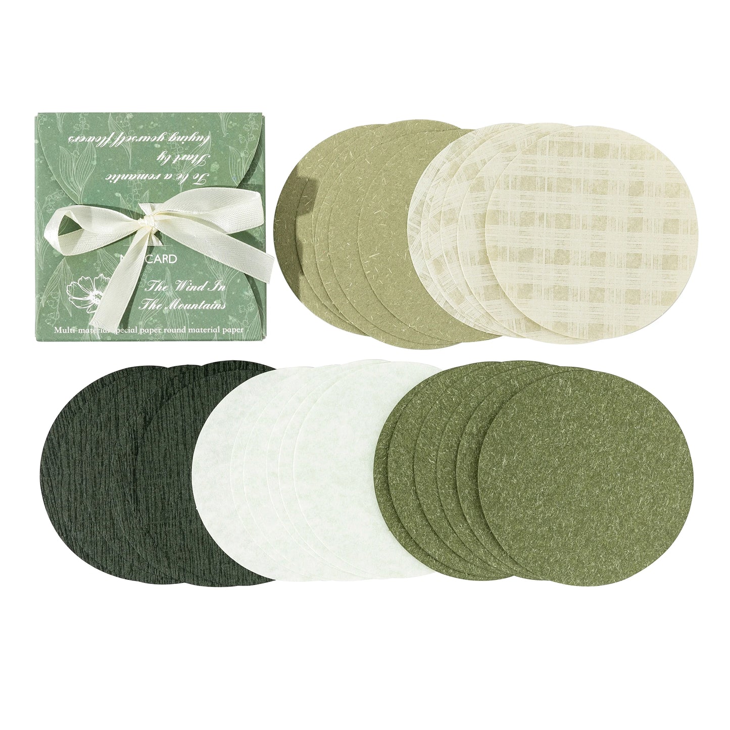 30 Pcs Coloured Circle Paper Set