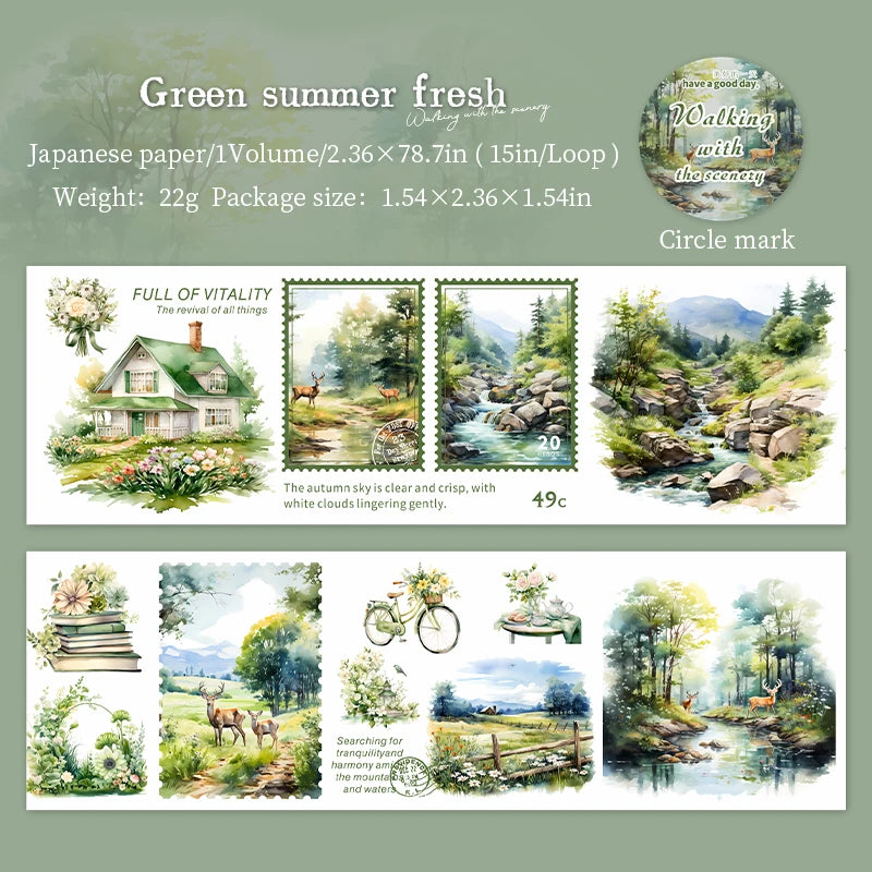 2m Seasonal Landscape Washi Tape