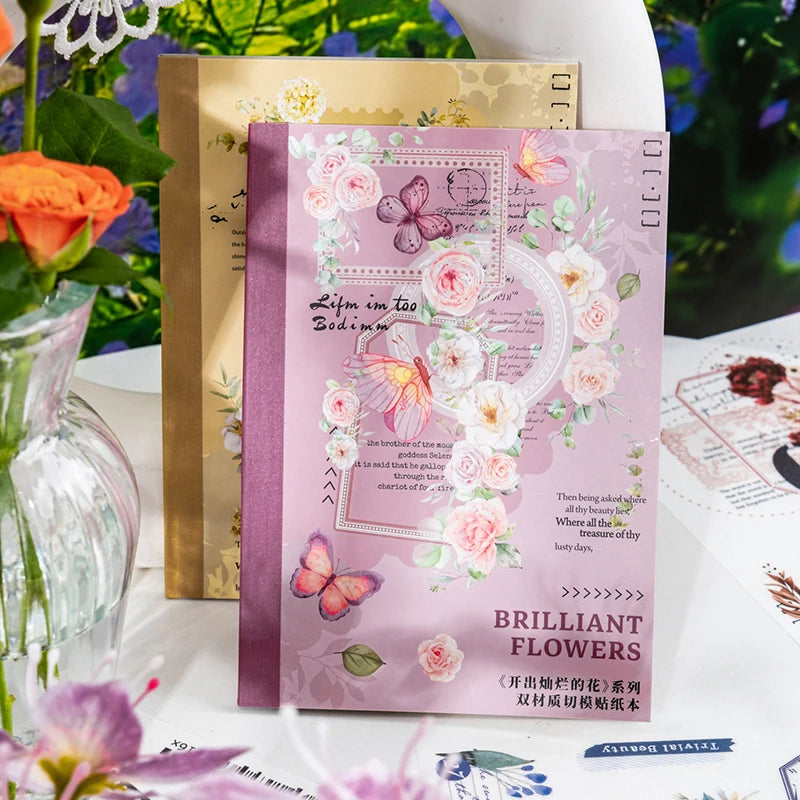 20 Page Brilliant Flowers Sticker Book