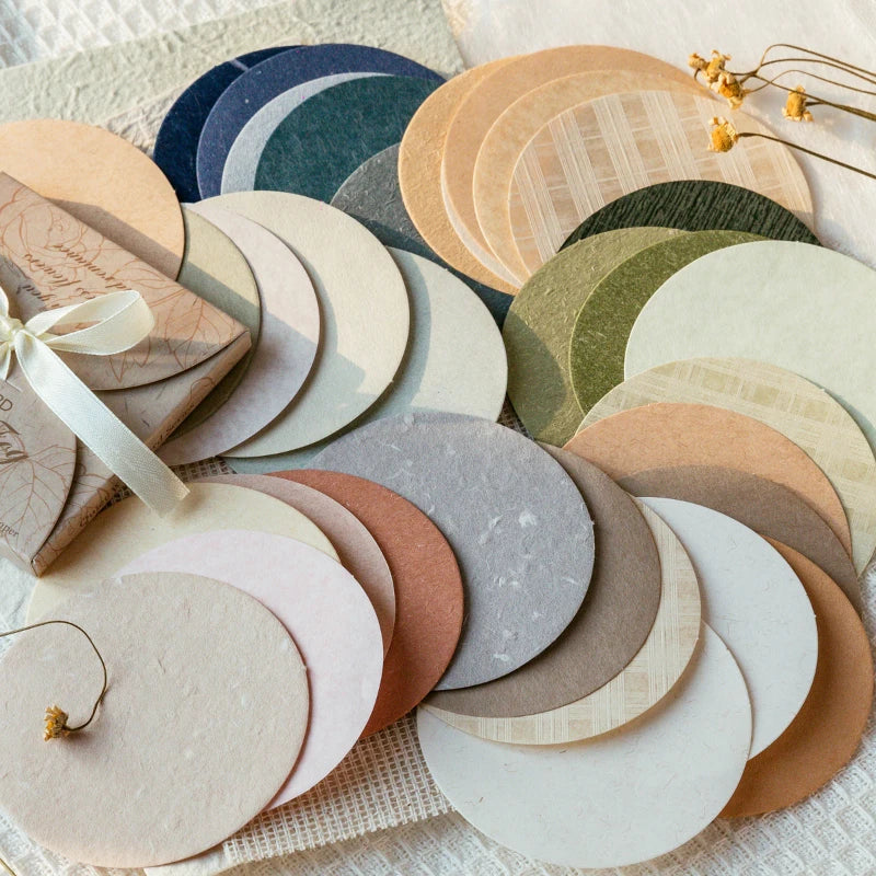 30 Pcs Coloured Circle Paper Set