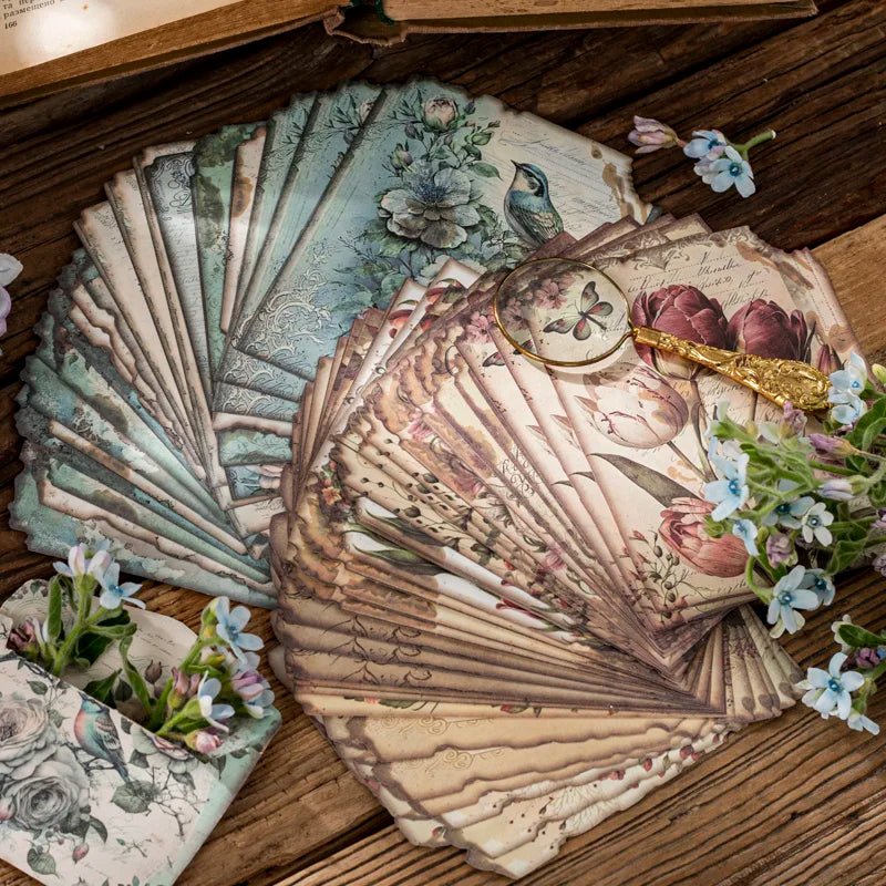 30 Pcs Lost Garden Vintage Paper