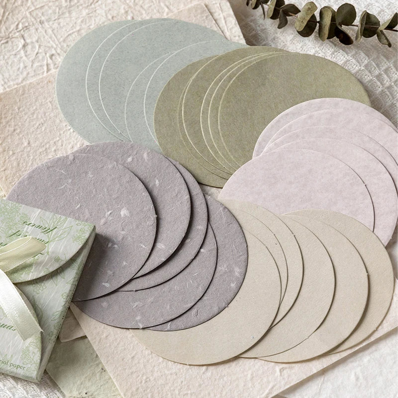 30 Pcs Coloured Circle Paper Set