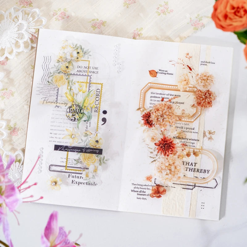 20 Page Brilliant Flowers Sticker Book