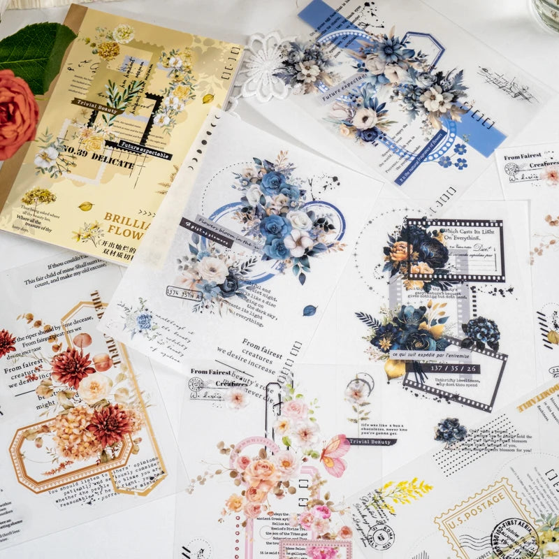 20 Page Brilliant Flowers Sticker Book