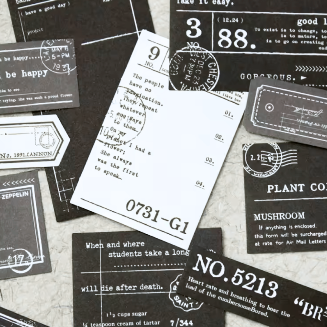 30 Pcs Elegant Archive Label Stickers