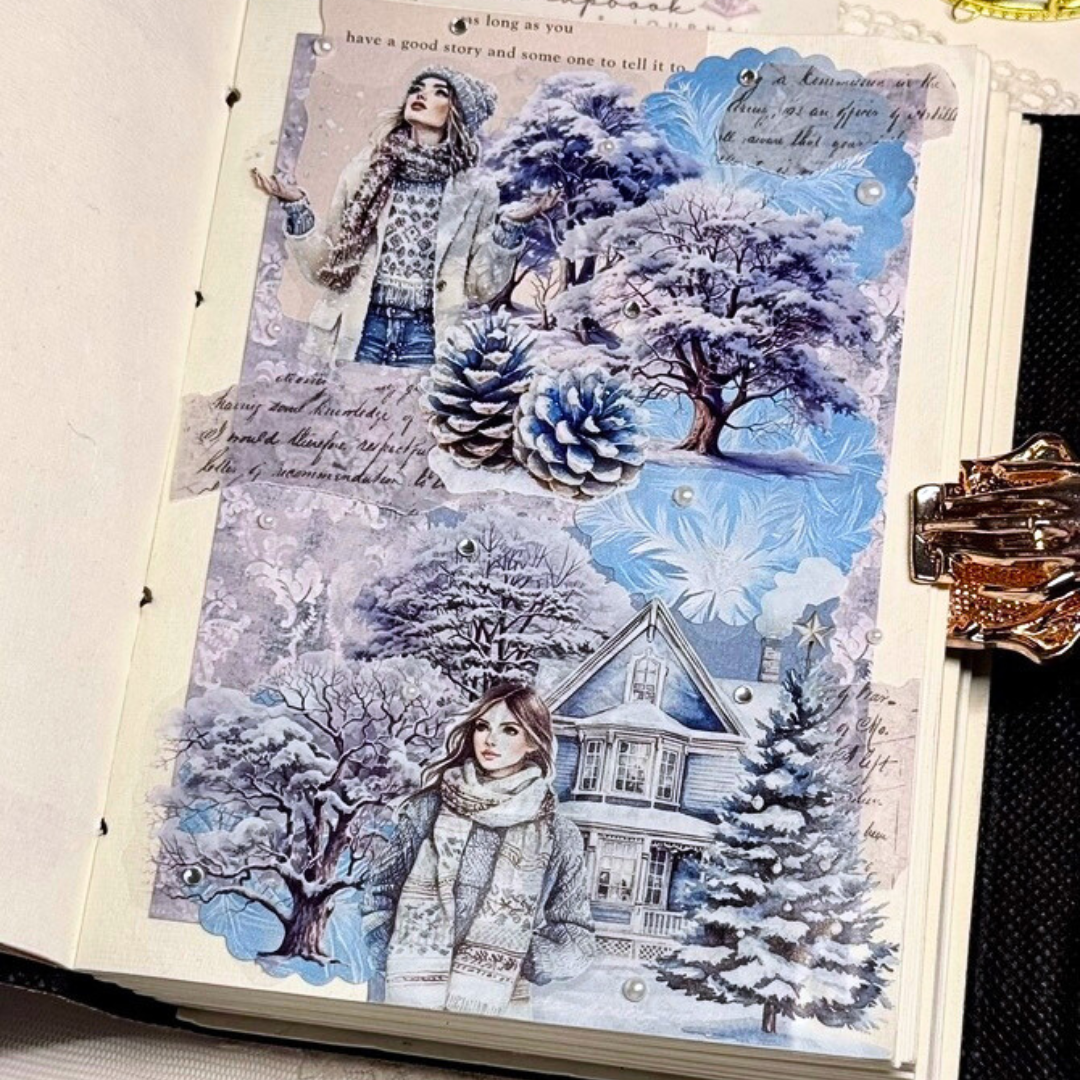 30 Pcs Cold Winter Scenes PET Stickers