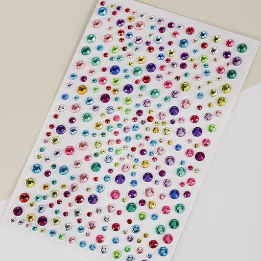 Multicoloured Gem Sticker Sheet