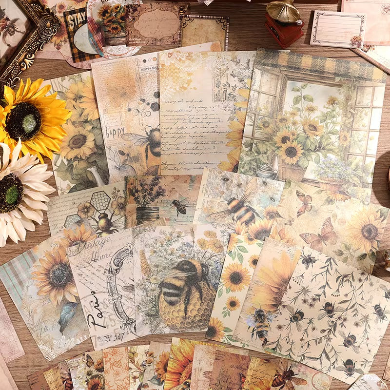 115 Pcs Sunflower Scrapbooking Starter Set