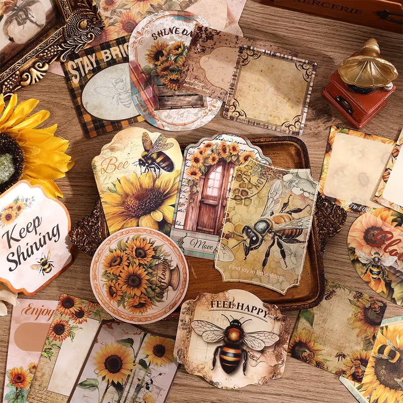 115 Pcs Sunflower Scrapbooking Starter Set