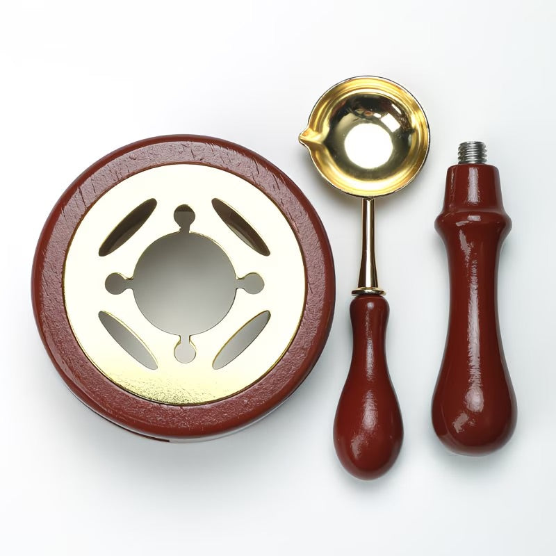 3 Pcs Wooden Wax Stamp Toolkit